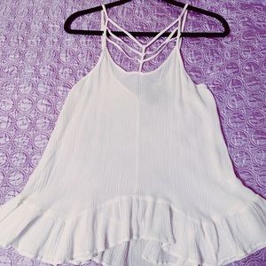 Peplum style reversible top